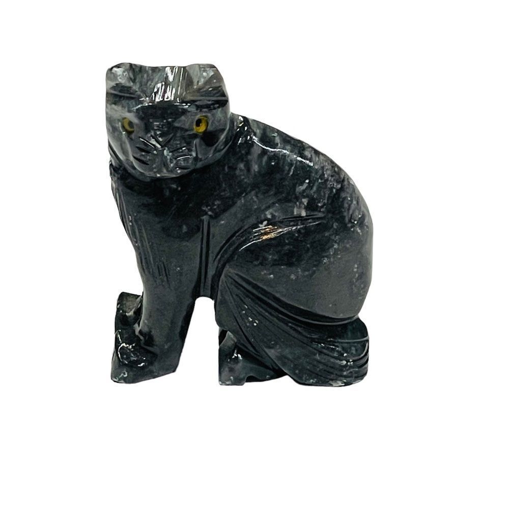 Handcarved Peruvian Soapstone Cat Totem Figurine